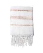 Fouta Lurex Mykonos wit/koper - 100x200 cm