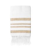 Hamptons Lurex Honeycomb Fouta wit/goud - 100x200 cm