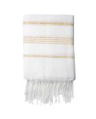 Fouta Lurex Mykonos weiß/gold - 100x200 cm