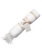 Fouta Lurex Mykonos weiß/gold - 100x200 cm