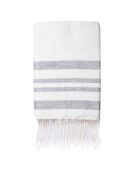 Hamptons Lurex Honeycomb Fouta weiß/silber - 100x200 cm