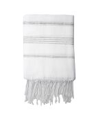Fouta Lurex Mykonos weiß/silber - 100x200 cm