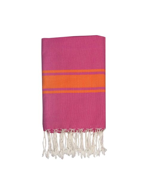 St Tropez Traditional Fouta fuschia/orangerosa - 100x200 cm
