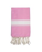 St Tropez Traditional Fouta lichtroze/wit - 100x200 cm