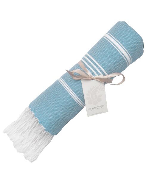 Fouta Classique Mykonos bleu pâle - 100x200 cm
