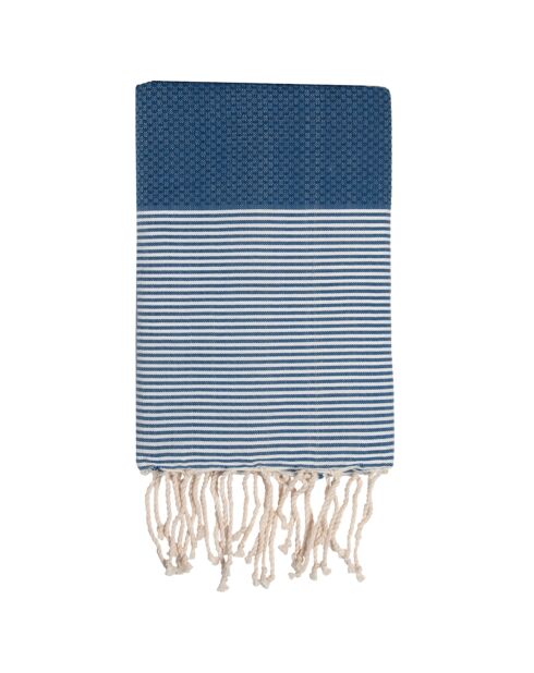 Ibiza Honeycomb Fouta jeans blu/bianco - 100x200 cm