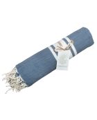St Tropez Traditional Fouta jeans blau/weiß - 100x200 cm