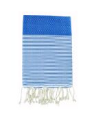 Ibiza Honeycomb Fouta griega azul/blanca - 100x200 cm