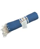 St Tropez Traditionele Fouta Grieks blauw/wit - 100x200 cm