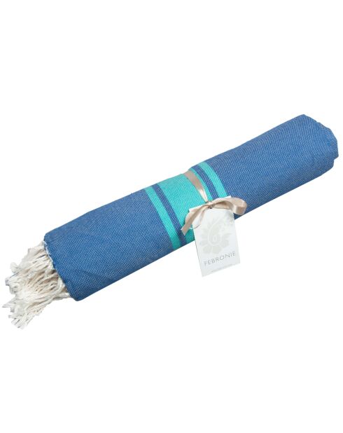 St Tropez Traditional Fouta Griechisch blau/türkis - 100x200 cm