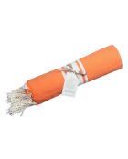 St Tropez Traditional Fouta orange/weiß - 100x200 cm