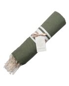 St Tropez Traditional Fouta khaki/weiß - 100x200 cm