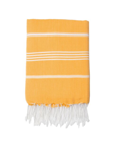Klassische Fouta aus Mykonos, Sonnenblumengelb, 100 x 200 cm
