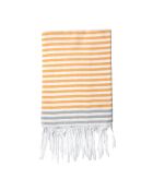 Fouta Bora Bora Sonnenblumengelb/Perlgrau - 100x200 cm