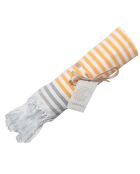 Fouta Bora Bora Sonnenblumengelb/Perlgrau - 100x200 cm