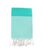 Fouta Ibiza Honeycomb turchese/bianco - 100x200 cm