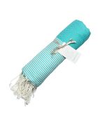 Fouta Ibiza Honeycomb turchese/bianco - 100x200 cm