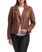 Veste en Cuir Althea cognac