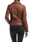 Veste en Cuir Althea cognac