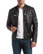 Veste en Cuir Cameron noire