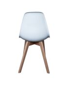 4 Chaises coque scandinaves blanches - 46x52x86.5 cm