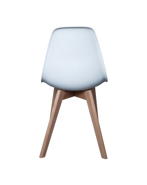 4 Chaises coque scandinaves blanches - 46x52x86.5 cm