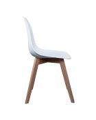 4 Chaises coque scandinaves blanches - 46x52x86.5 cm
