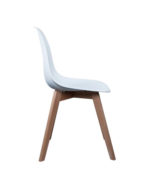 4 Chaises coque scandinaves blanches - 46x52x86.5 cm