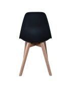 2 sillas escandinavas negras de concha - 46x52x86,5 cm