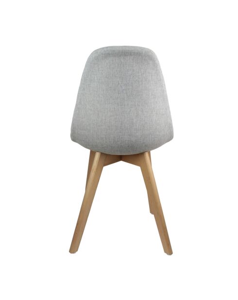 2 Chaises scandinaves en tissu grises - 47x53x87 cm