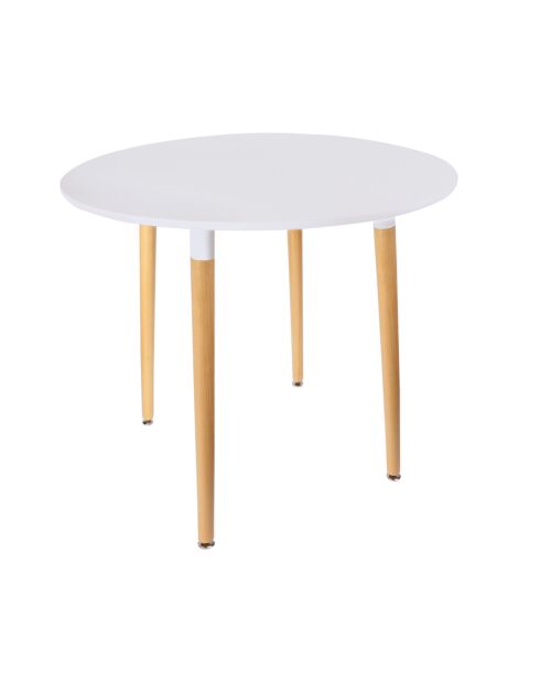 Table ronde blanche - D.76xH.75.5 cm