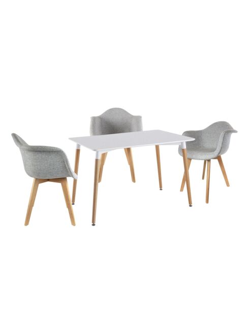 Table rectangulaire blanche - 115x75x76 cm