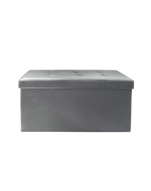Coffre banc pliable gris - 76x37.5x37.5 cm