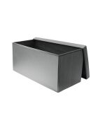 Coffre banc pliable gris - 76x37.5x37.5 cm