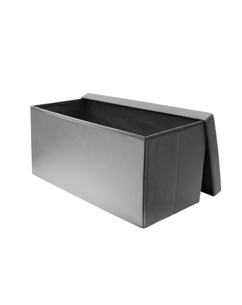 Coffre banc pliable gris - 76x37.5x37.5 cm