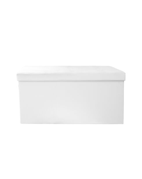 Coffre banc pliable blanc - 76x37.5x37.5 cm