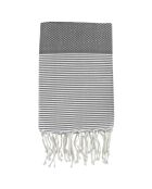 Fouta Ibiza Honeycomb mittelgrau/weiß - 100x200 cm