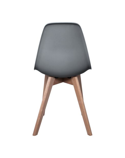2 Chaises coque scandinaves grises - 46x52x86.5 cm