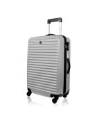 Valise Long Séjour 4 roues simples 75 cm Brazilia argentée