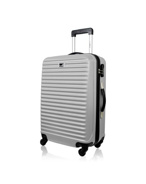 Valise Long Séjour 4 roues simples 75 cm Brazilia argentée