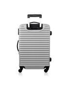 Valise Long Séjour 4 roues simples 75 cm Brazilia argentée