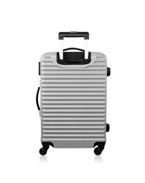 Valise Long Séjour 4 roues simples 75 cm Brazilia argentée