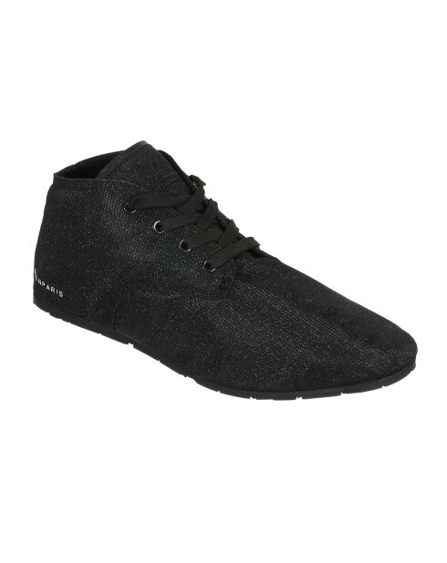 Tennis montantes en Toile noires