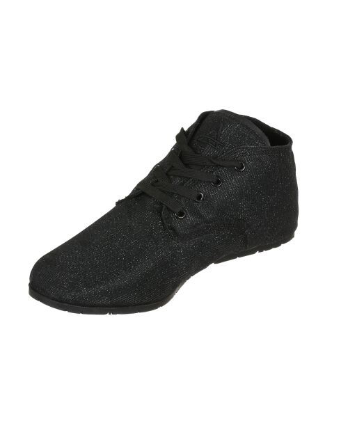 Tennis montantes en Toile noires