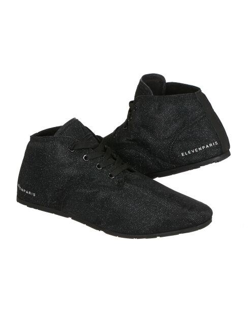 Tennis montantes en Toile noires