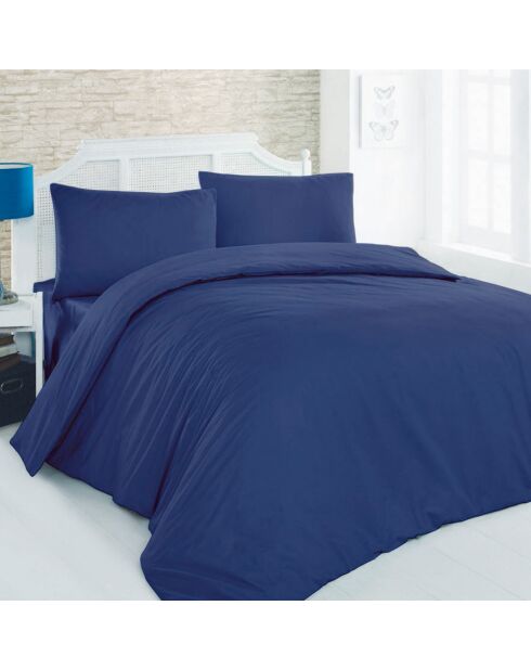 Parure Housse de Couette Unie bleue