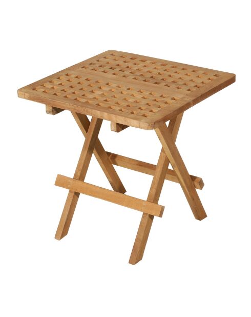 Leuke vierkante teakhouten picknicktafel - 50x50x50 cm
