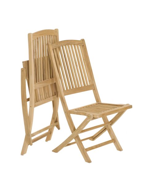 2 Chaises Lombock teck - 50x60x99 cm