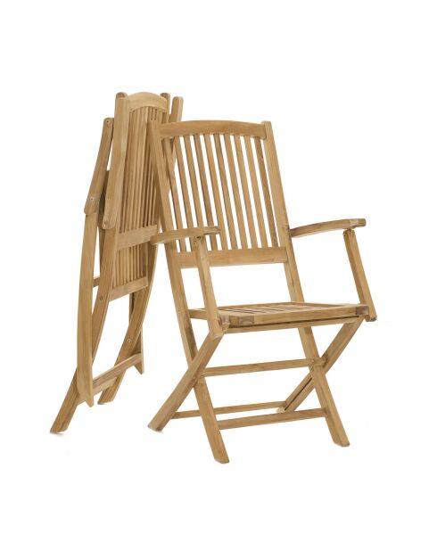 2 sillones Lombock de teca - 55x60x99 cm