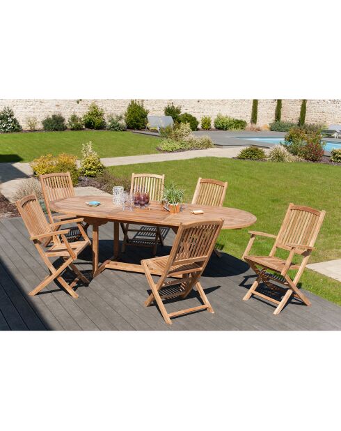 2 sillones Lombock de teca - 55x60x99 cm